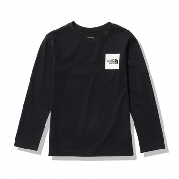 L/S Small Square Logo Tee ロングスリーブスモールスクエアロゴティー(ブラック-100cm)