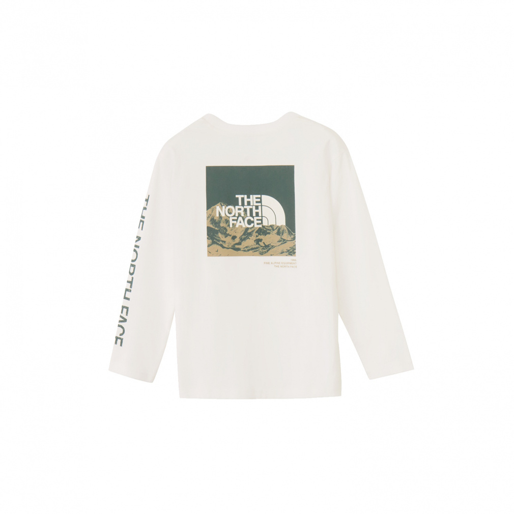 L/S Sleeve Graphic Tee ロングスリーブスリーブグラフィックティー(キッズ)(ホワイト-130cm)