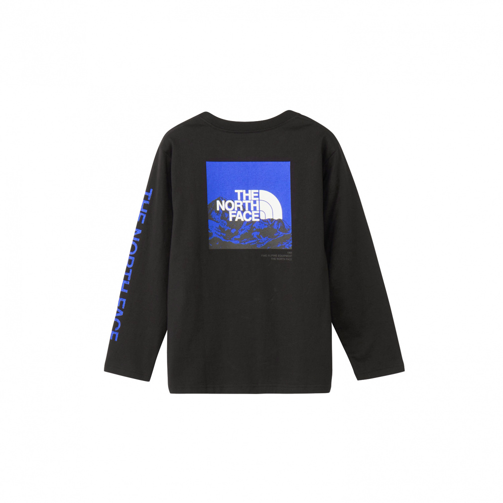 L/S Sleeve Graphic Tee ロングスリーブスリーブグラフィックティー(キッズ)(ブラック-130cm)