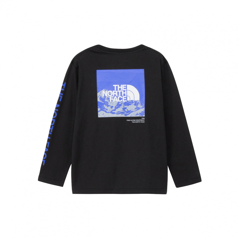 L/S Sleeve Graphic Tee ロングスリーブスリーブグラフィックティー(キッズ)(ブラック-130cm)