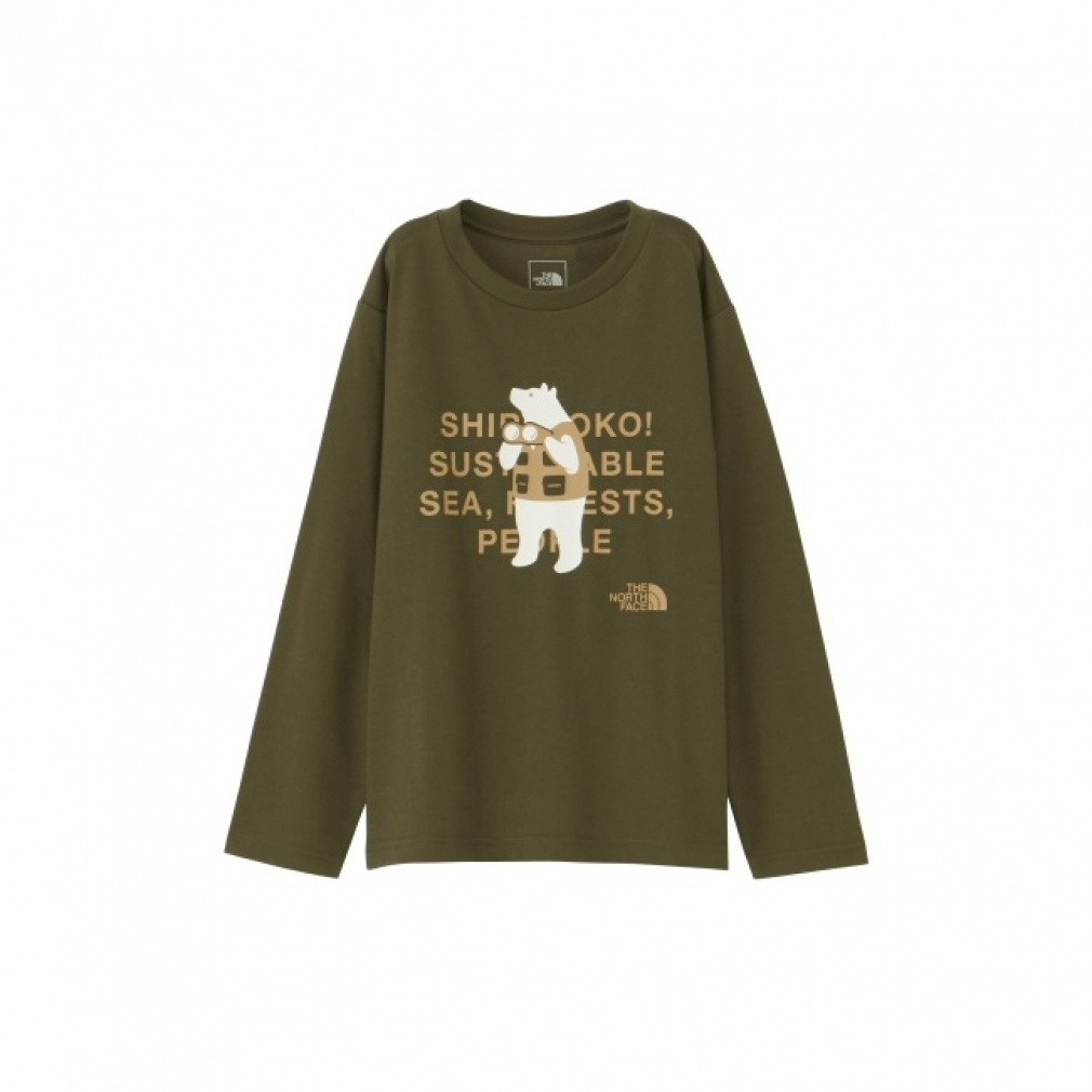 L/S Shiretoko Toko Tee キッズ ロングスリーブシレトコトコティー(グレッシュグリン-100cm)