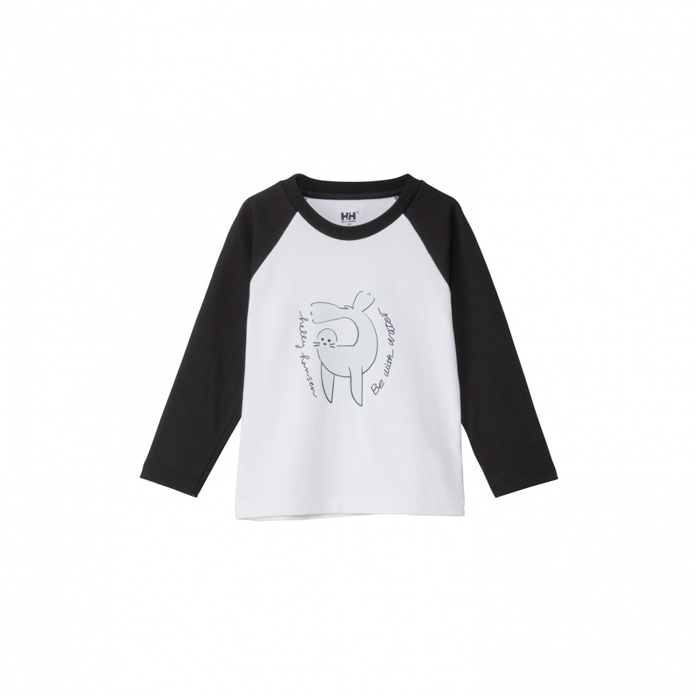 K L/S Animal Tee キッズ ロングスリーブ アニマルティー(ブラック-110cm)
