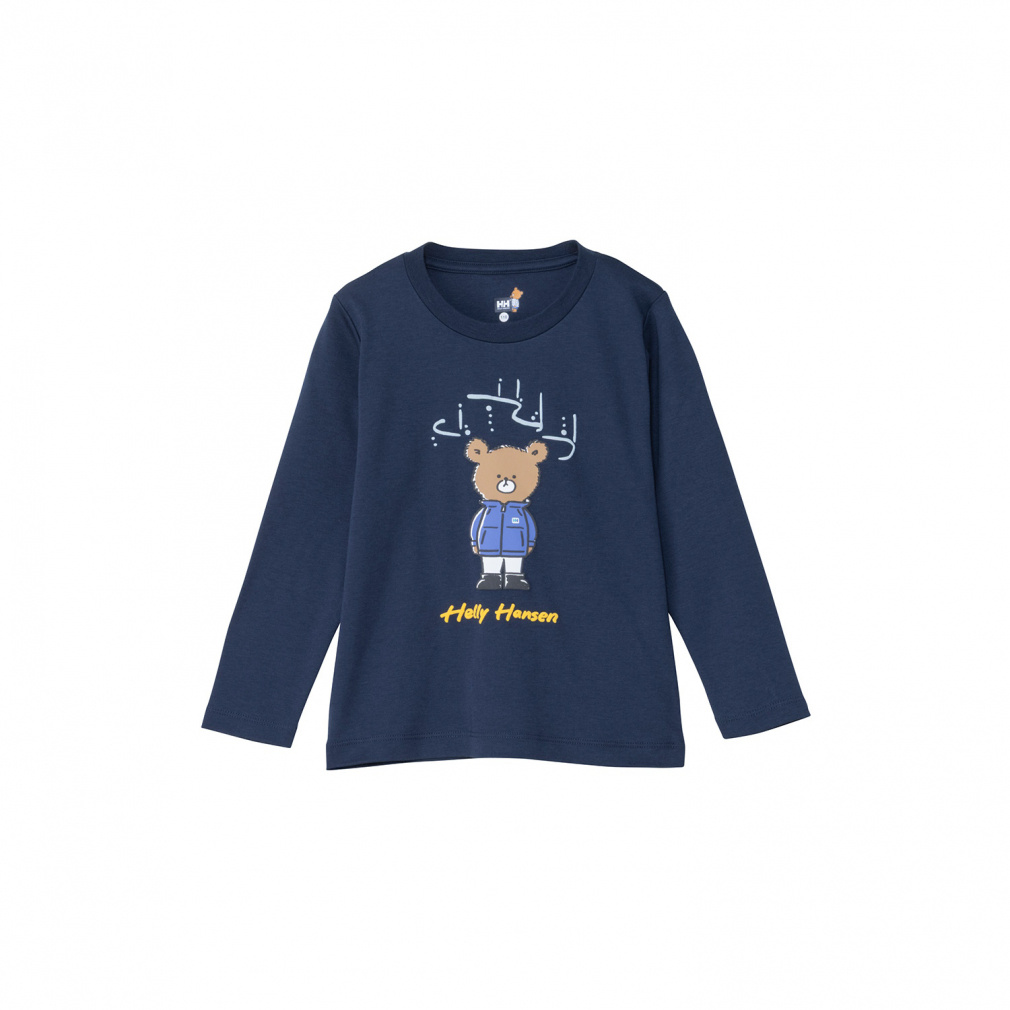 K L/S Helly Bear Aurora Tee ロングスリーブヘリーベアオーロラティー(ネイビー-110cm)