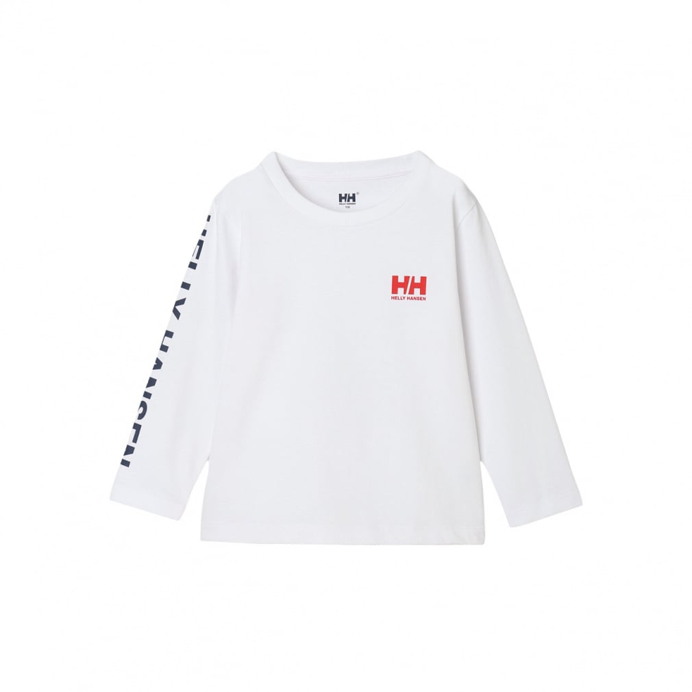K L/S Letter Tee K ロングスリーブ レター ティー(ホワイト-110cm)
