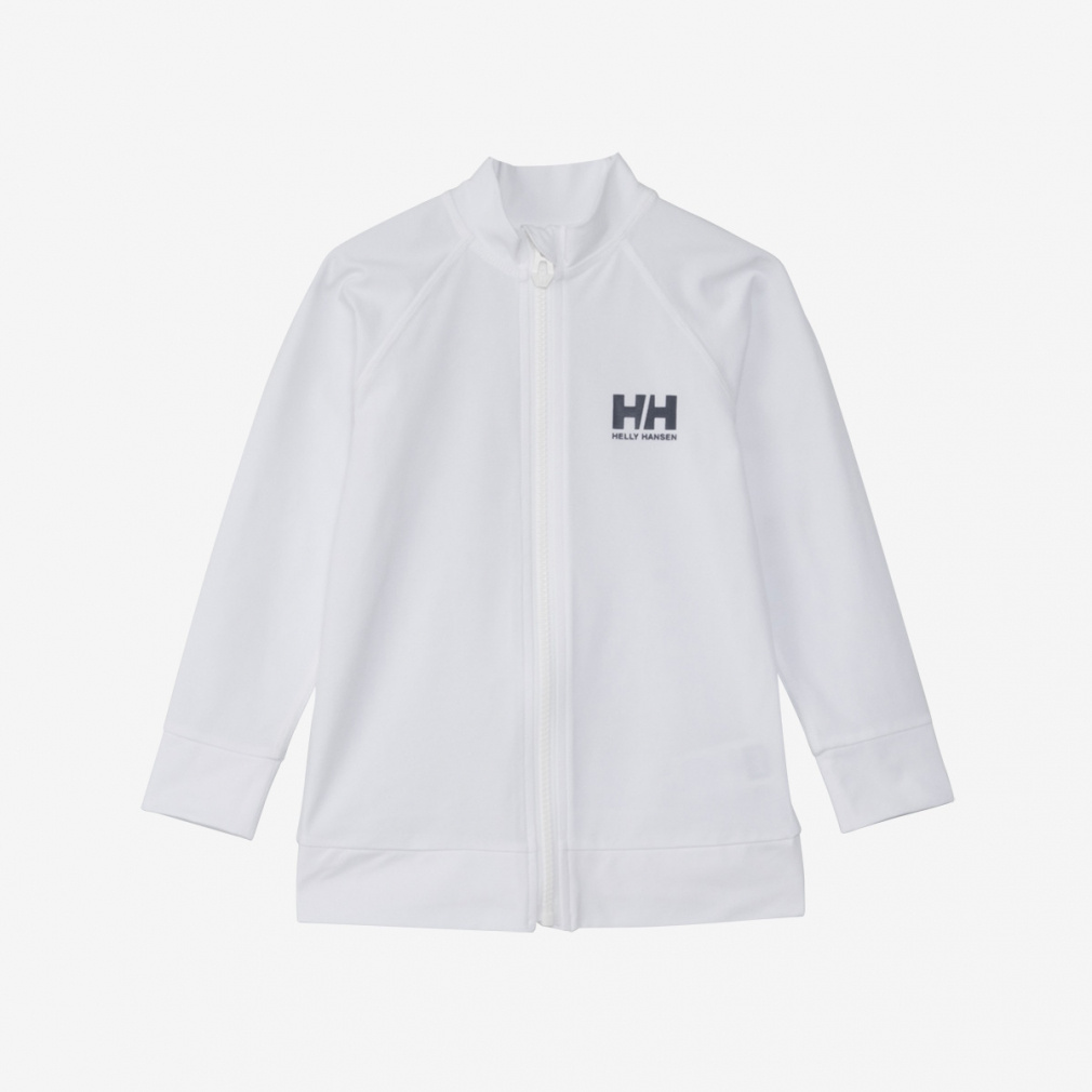 K L/SHHFull-ZipRashguard(ホワイト-110cm)