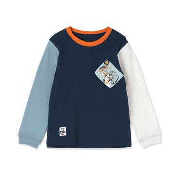 KD CHUMS Comics Pocket Brushed L/S T