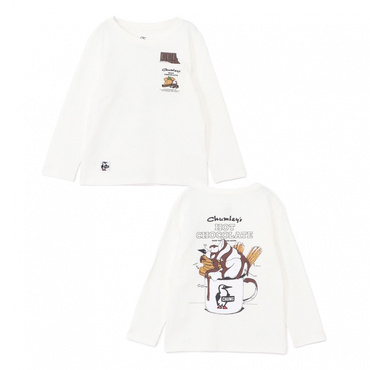 Kids Hot Chocolate Pocket Brushed L/S T(ホワイト-XL)