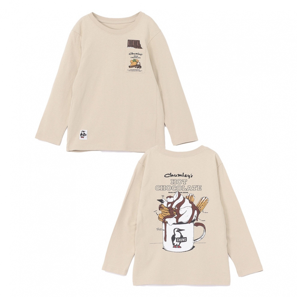 Kids Hot Chocolate Pocket Brushed L/S T
