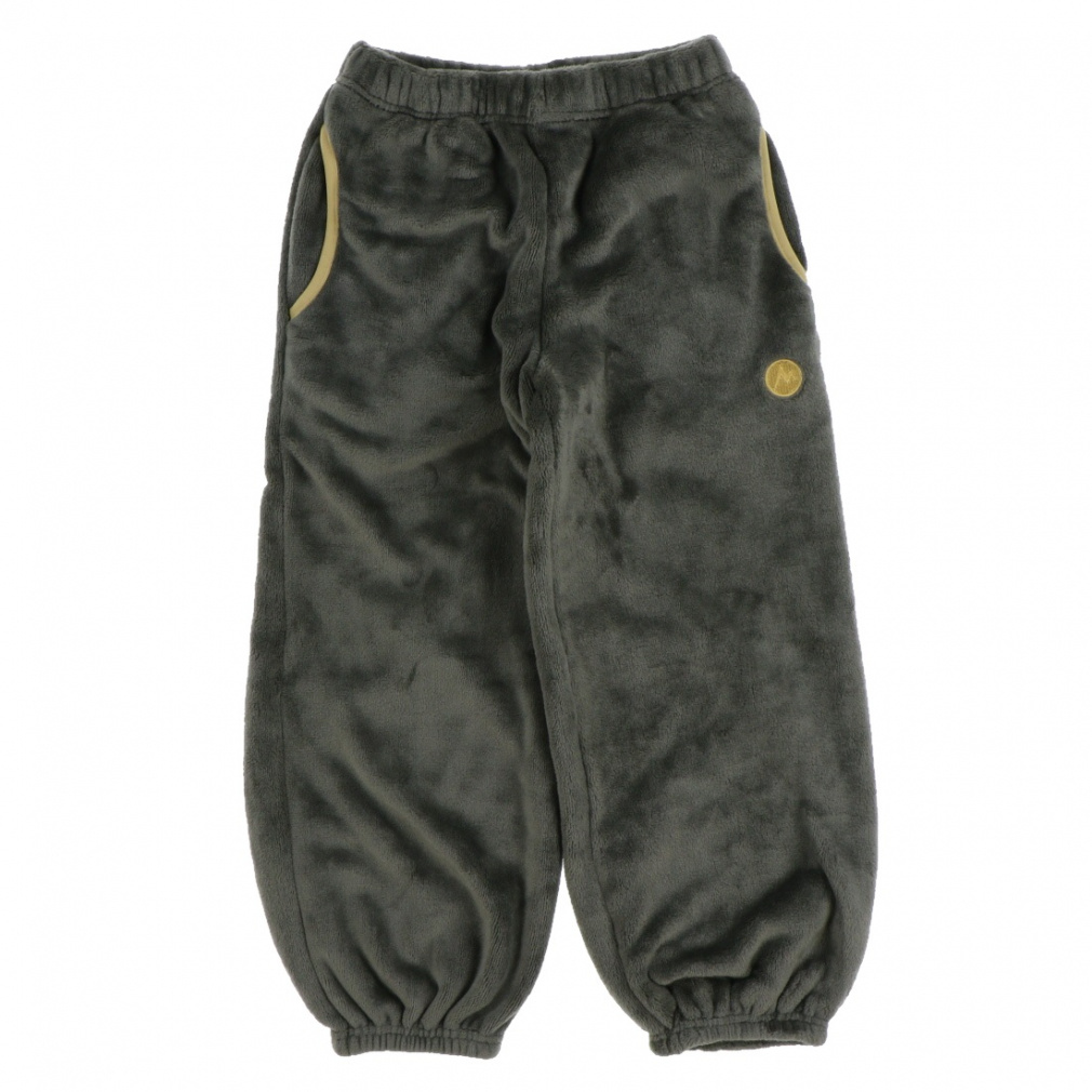 キッズ バイガンフリースパンツ(カーキ×ベージュ-110cm)