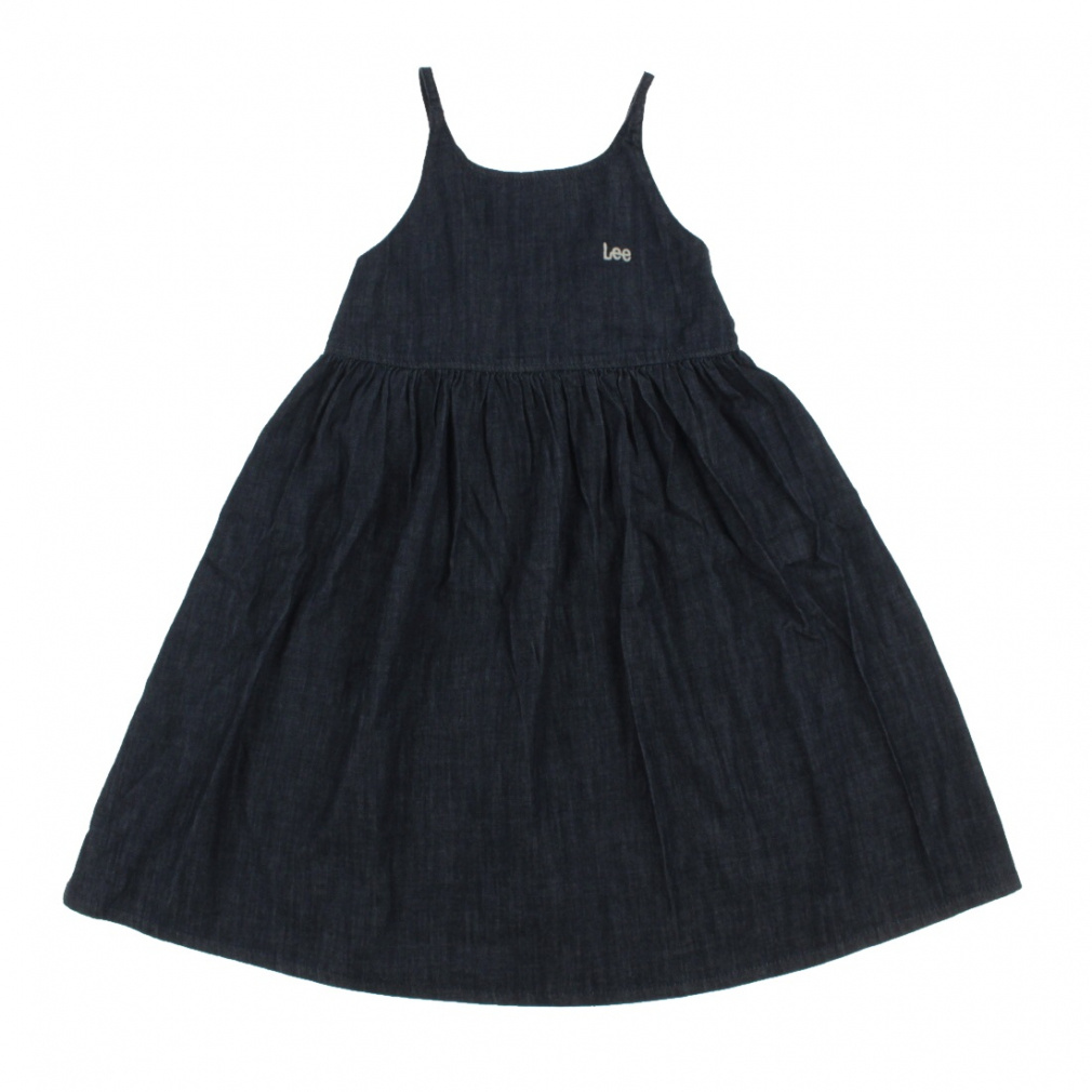 ワンピース Clementine dress, Cloud 4y LA POMME petit シャツワンピース ミントグリーンギャザーリボン