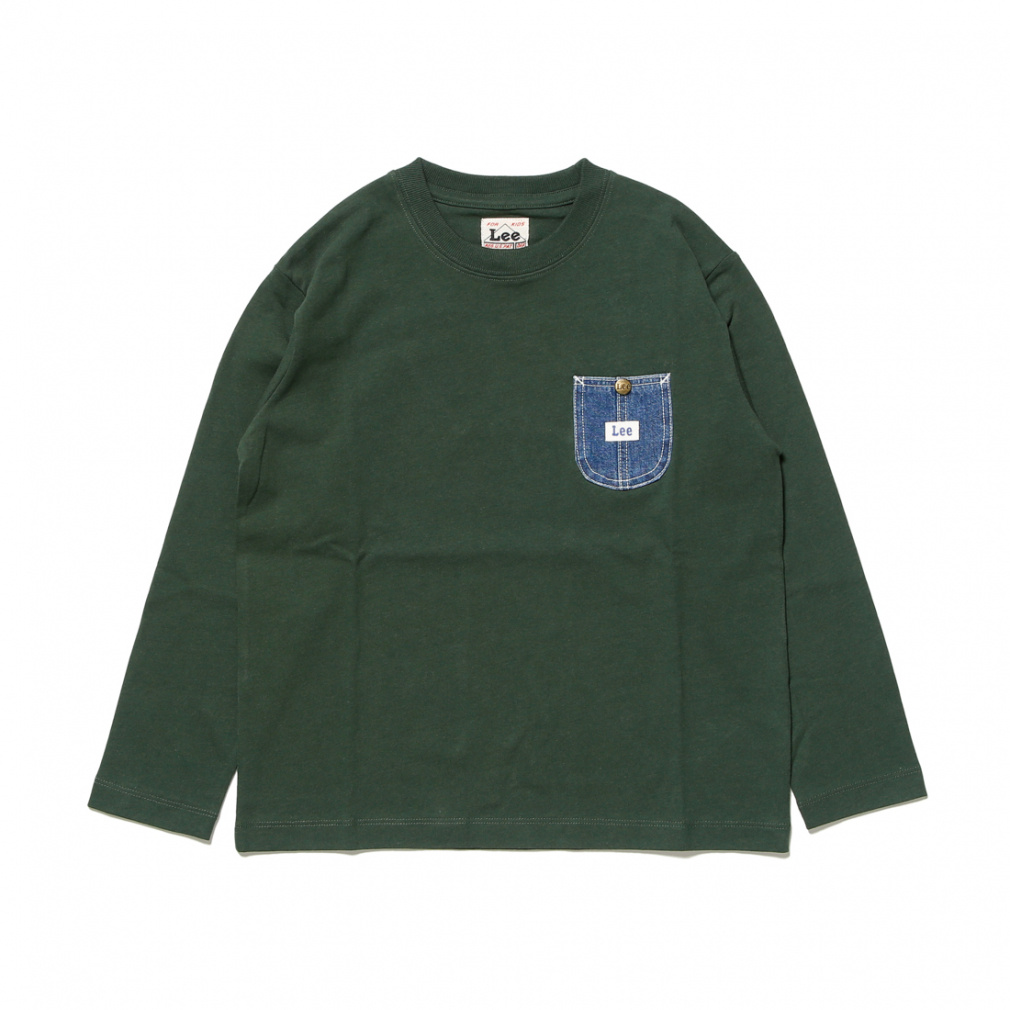 DENIMPOCKET L/S TEE(ディープグリン-110cm)