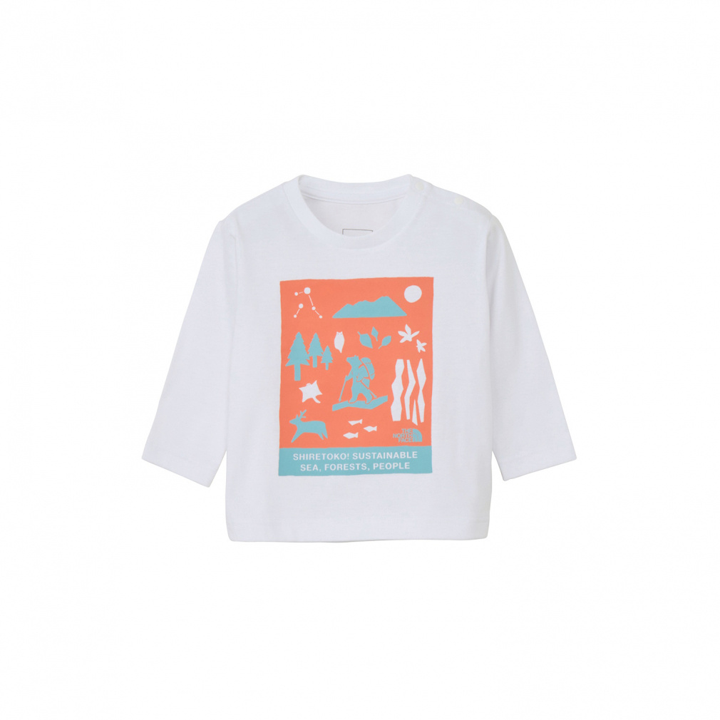 2025秋冬 ザ・ノース・フェイス ジュニア キッズ 子供 アウトドア 長袖Tシャツ ベビー ロングスリーブシレトコトコティー NTB82530ST THE NORTH FACE
