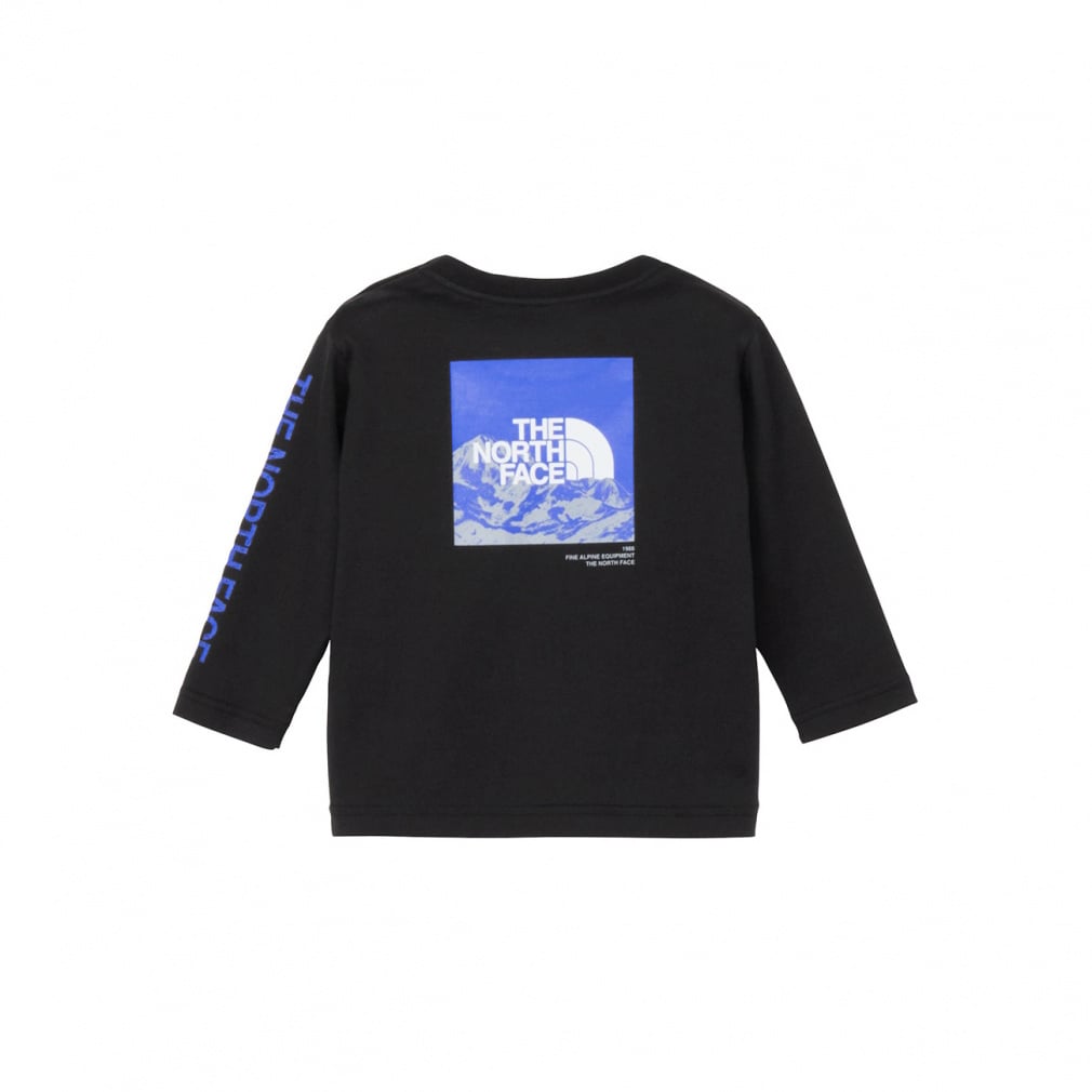B L/S Sleeve Graphic Tee ロングスリーブスリーブグラフィックティー(ベビー)(ブラック-80cm)