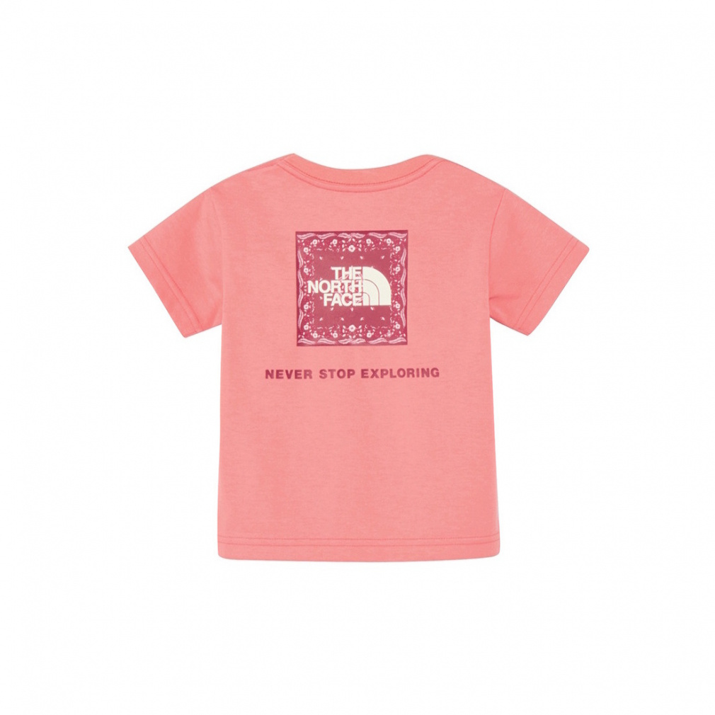 ノースフェイス 上下セット Tシャツ ショートパンツ バンダナ カーキ 新品 L 2026春夏 ザ・ノース・フェイス ジュニア キッズ 子供 アウトドア 半袖