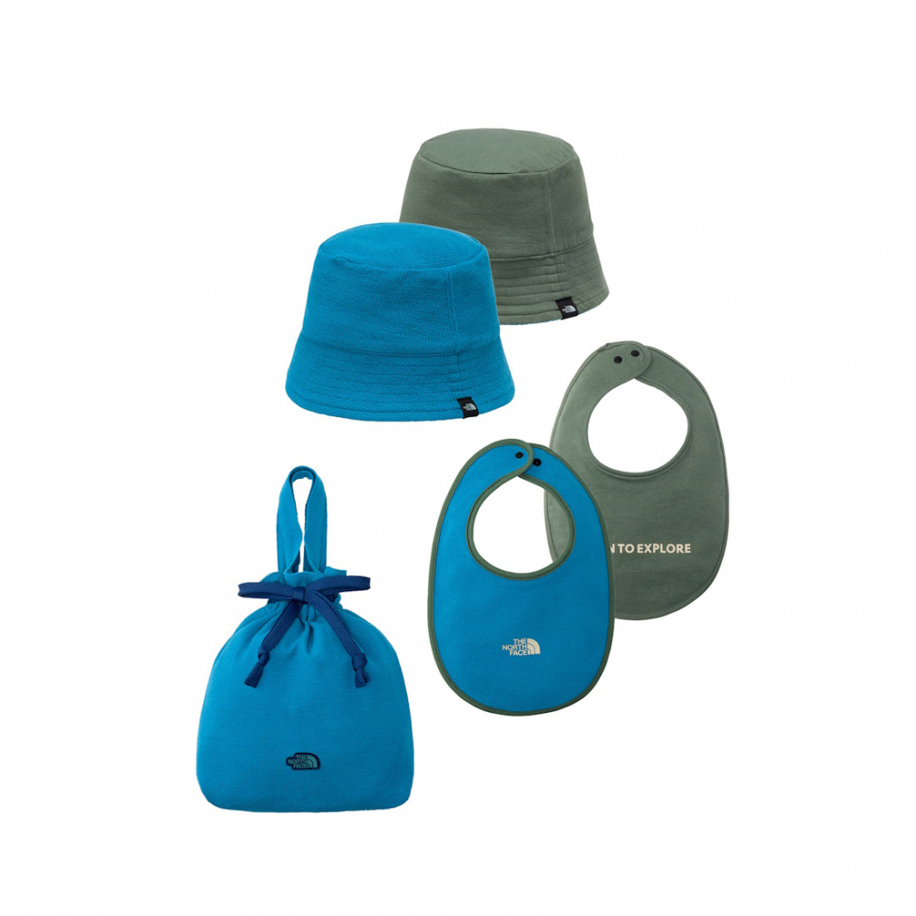 Baby Hat Bib Set ハット ビブセット(ベビー)(ブルー-M)