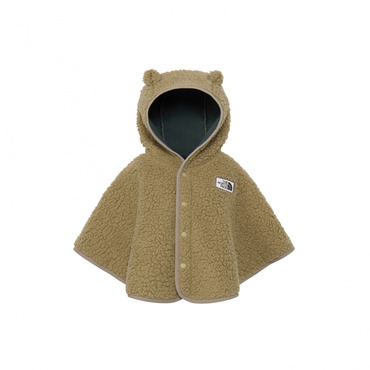 B Cuddle Fleece Poncho ベビーカドルフリースポンチョ(ベージュ-FREE)