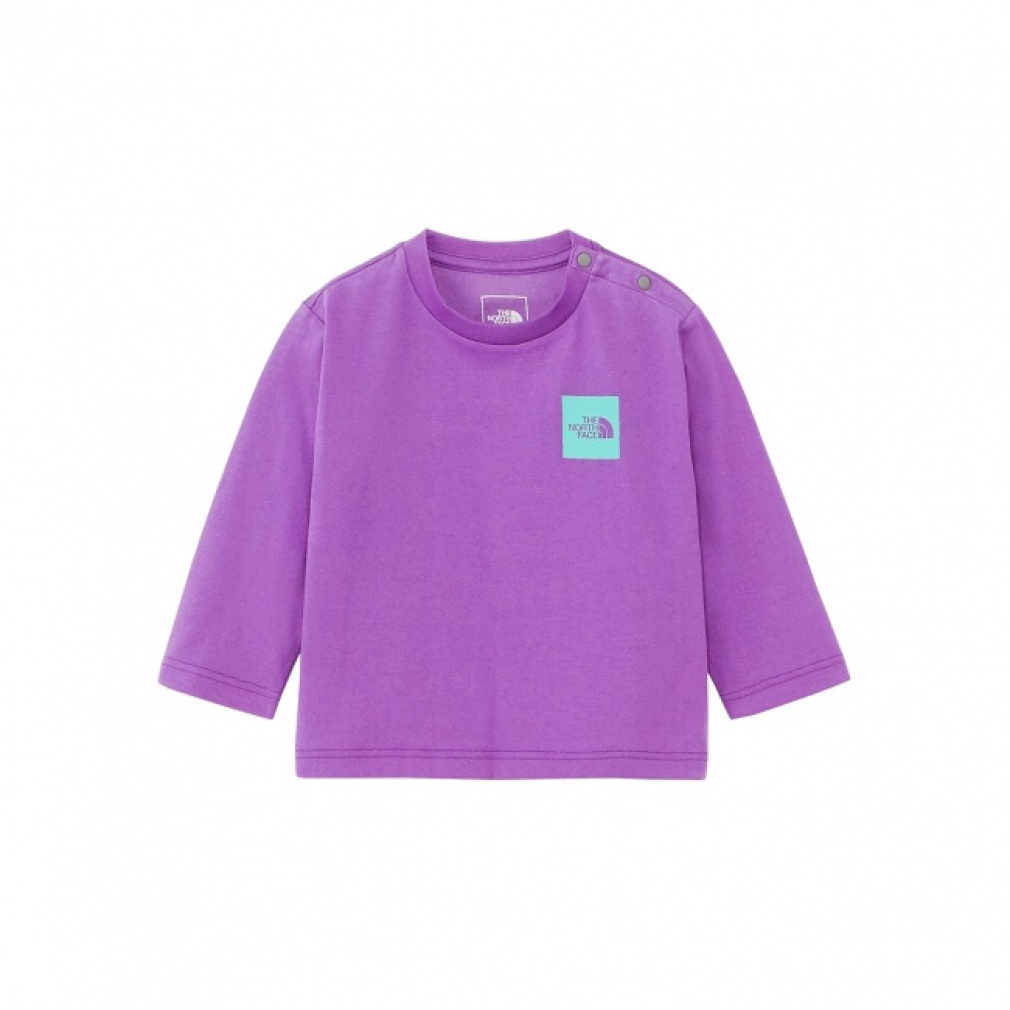 B L/S Small Square LogoTee ベビー ロングスリーブスモールスクエアロゴティー(パープル-80cm)