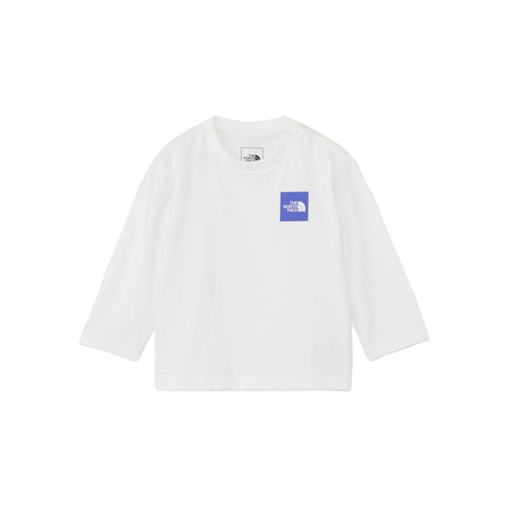 B L/S Small Square LogoTee ベビー ロングスリーブスモールスクエアロゴティー(ホワイト-80cm)