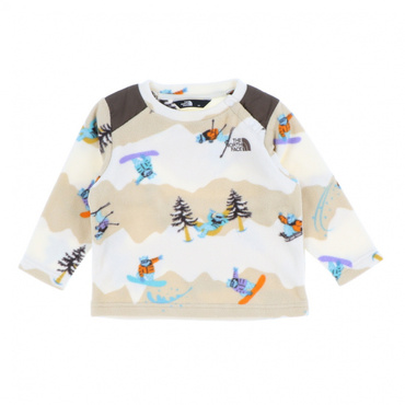 B Micro Fleece Crew ベビーマイクロフリースクルー(ベージュ-80cm)