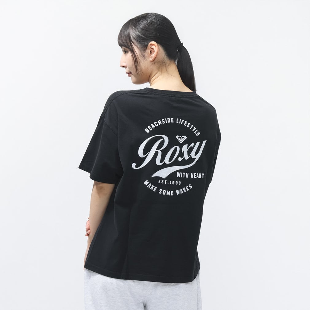 ROXY WITH HEART S/S TEE(ブラック-S)