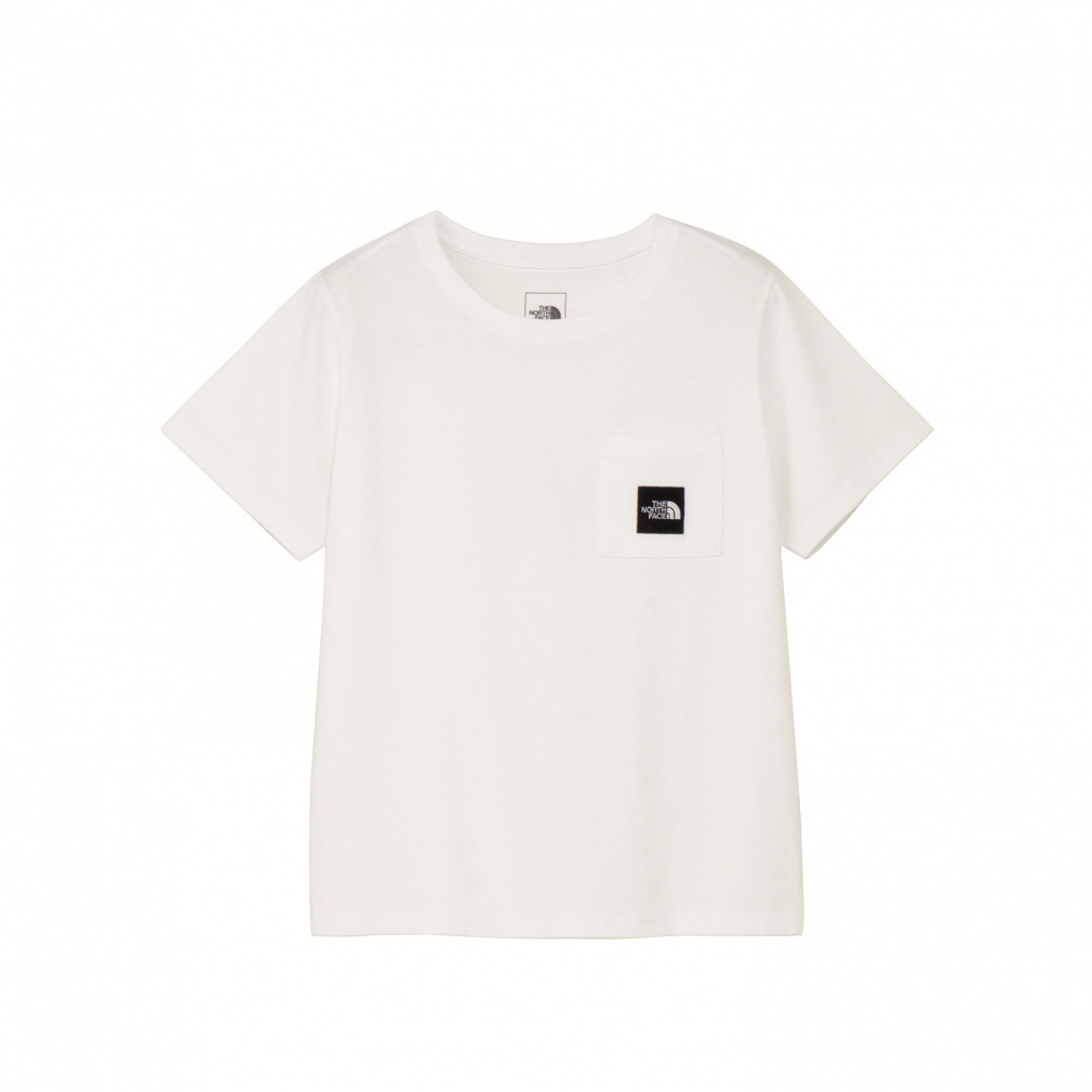 S/S Square Logo Pocket Tee ショートスリーブスクエアロゴポケットティー(ホワイト-S)