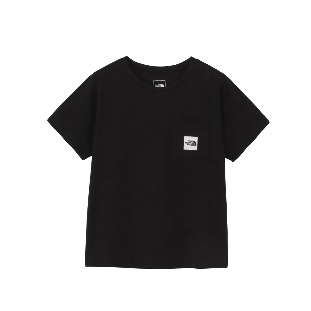 S/S Square Logo Pocket Tee ショートスリーブスクエアロゴポケットティー(ブラック-S)
