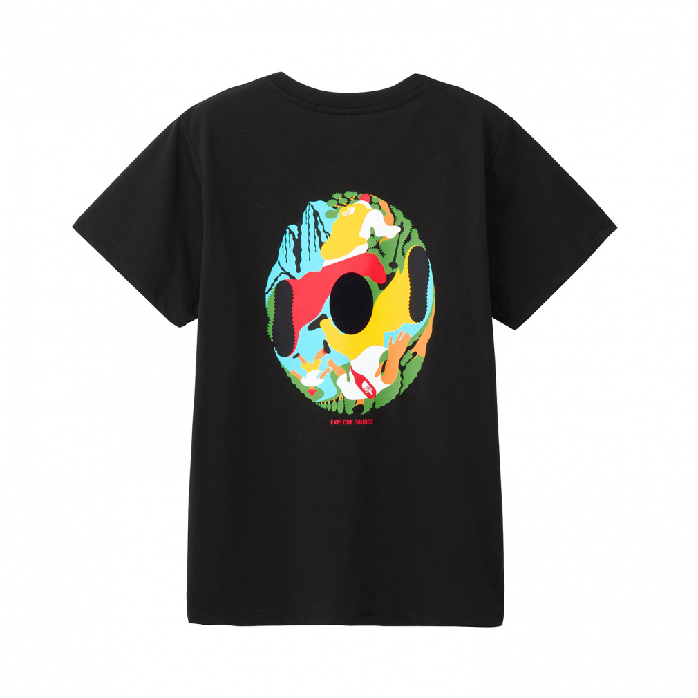 S/S ES Circulation Tee ショートスリーブイーエスサーキュレーションティー(ブラック-S)