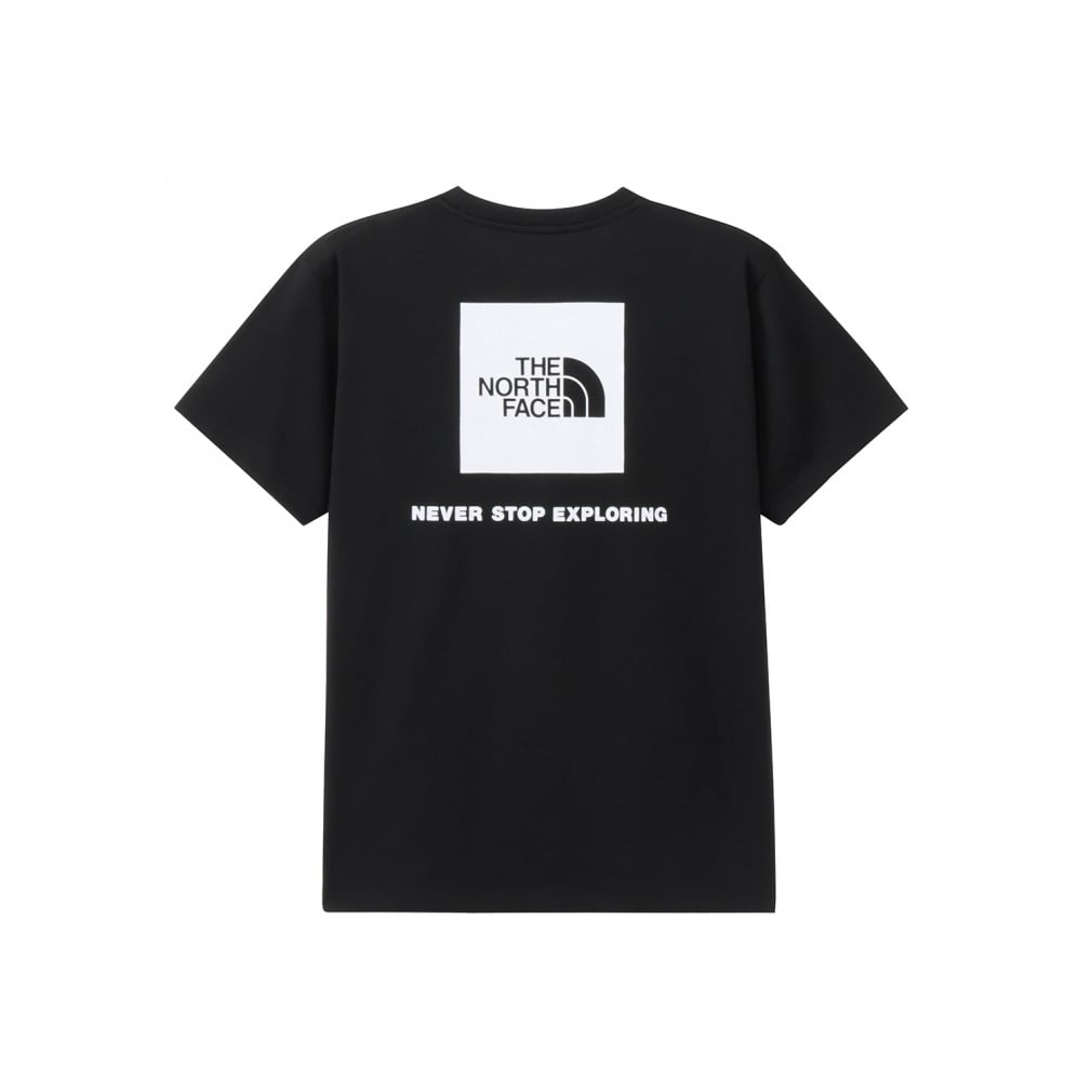 S/S Back Square Logo Tee ショートスリーブバックスクエアロゴティー(ブラック-S)