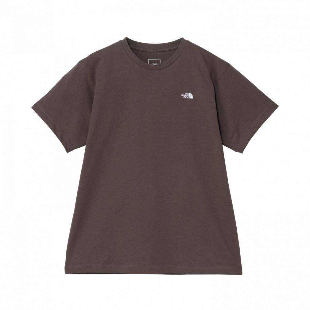 S/S FD Nuptse Cotton T ショートスリーブフラッシュドライヌプシコットンティー(ブラウン-S　レディス)