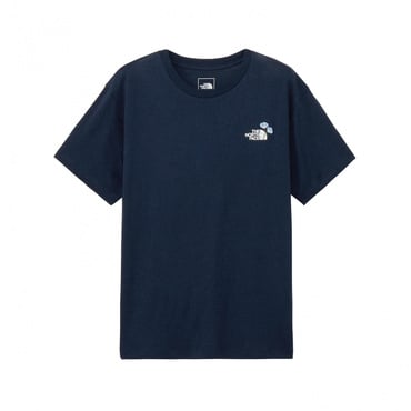 S/S Flower Logo Tee ショートスリーブフラワーロゴティー(ネイビー-S　レディス)