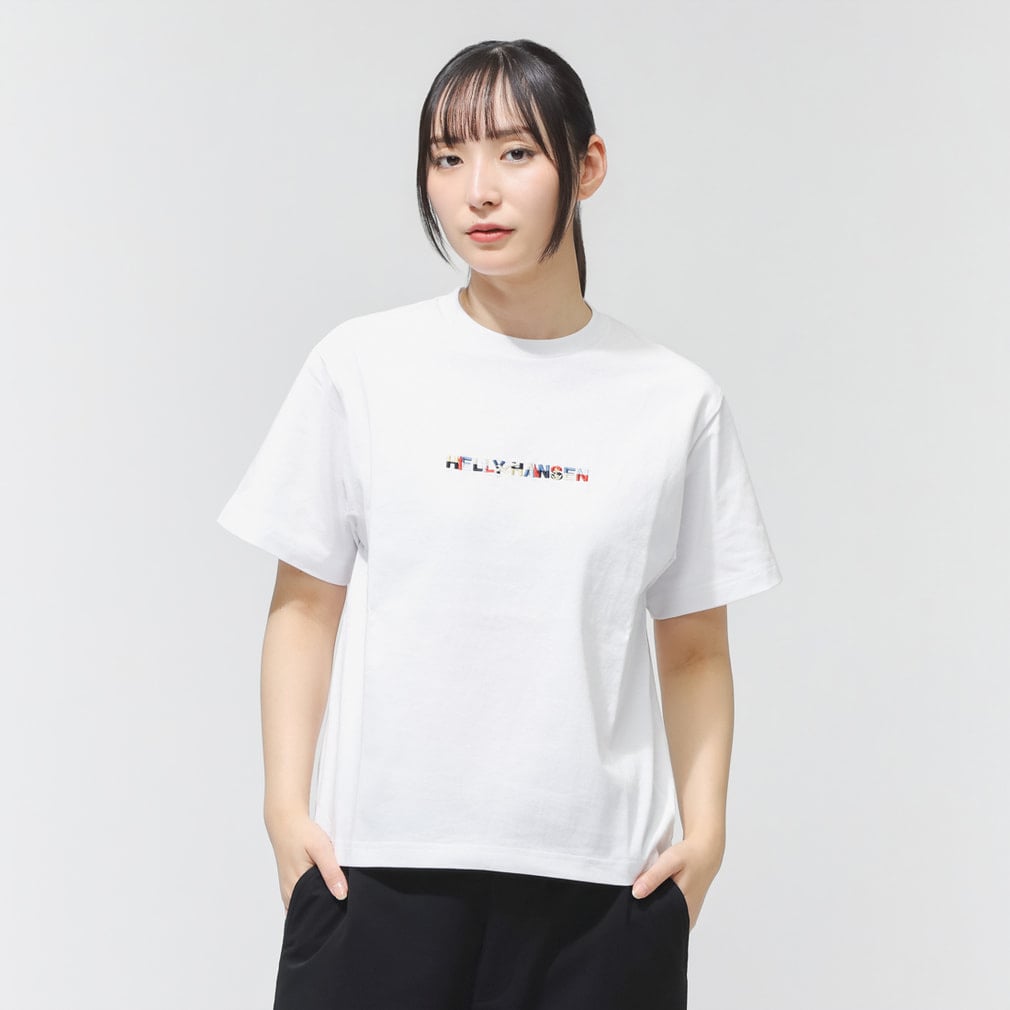 ヘリーハンセン レディース アウトドア 半袖Tシャツ S/S Embroidery