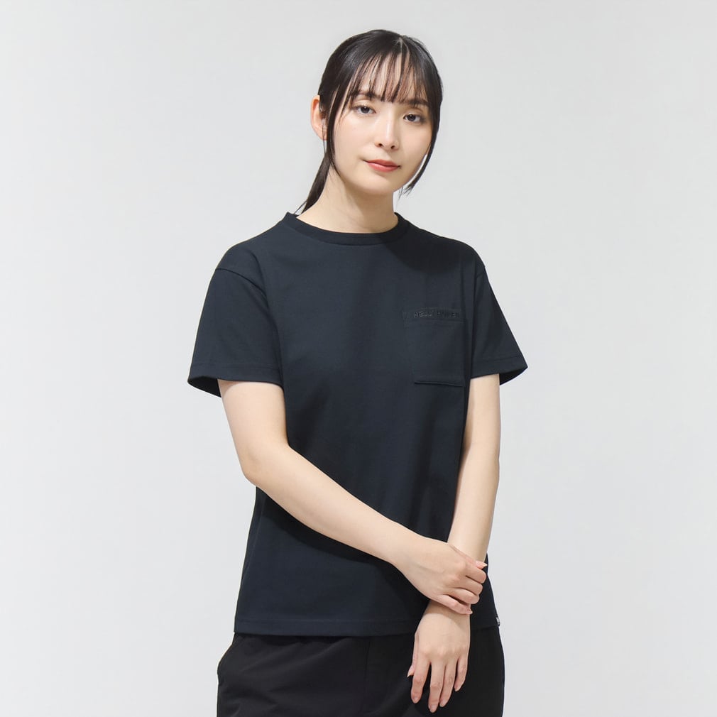 S/S Pocket Logo Tee ショートスリーブ ポケット ロゴ ティー(ブラック-M)