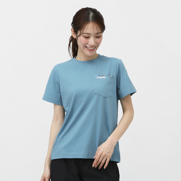 PHENIX POCKET T-SHIRTS(サックスブルー-S　レディス)
