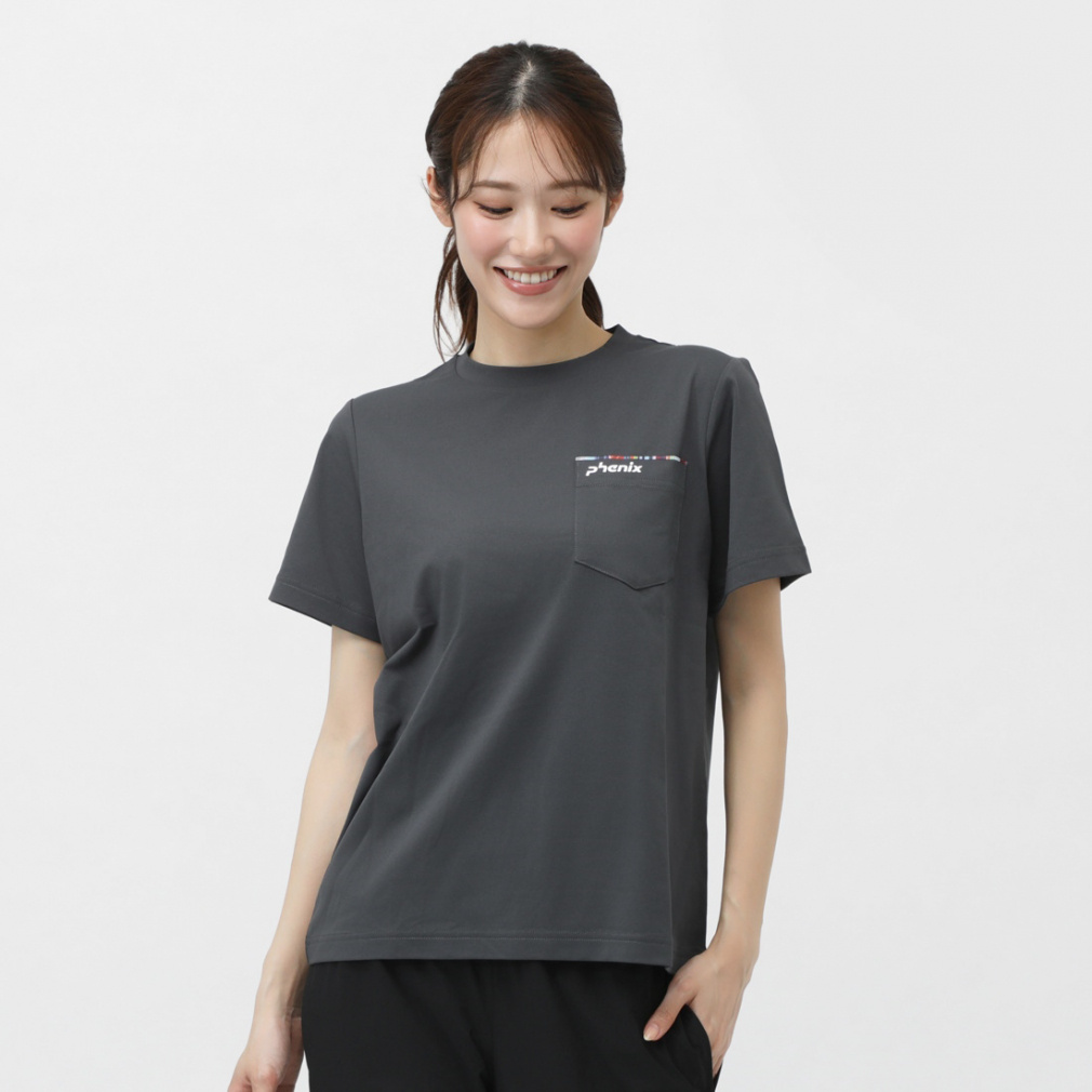 PHENIX POCKET T-SHIRTS(チャコールグレー-S　レディス)