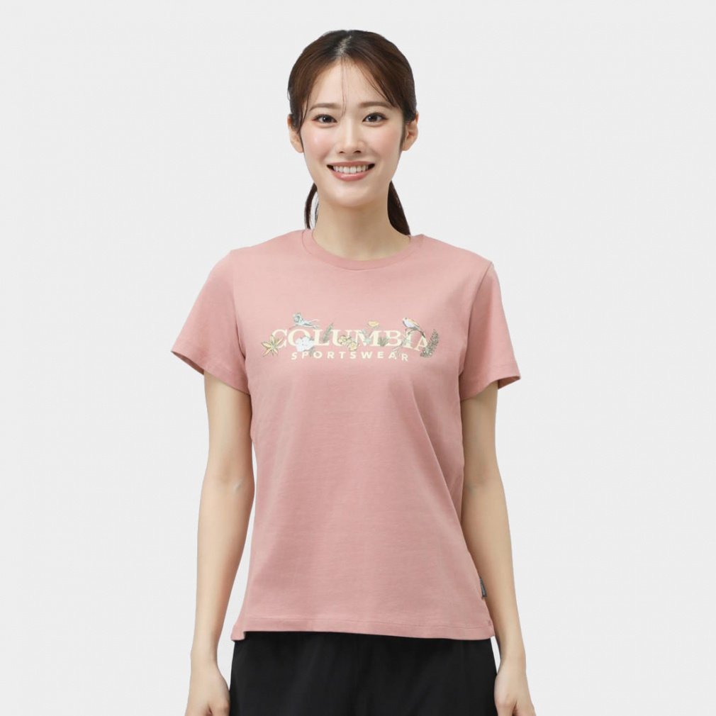 【アルペン限定モデル】 バウンドレスビューティーロゴショートスリーブTシャツ(ピンク-S　レディス)