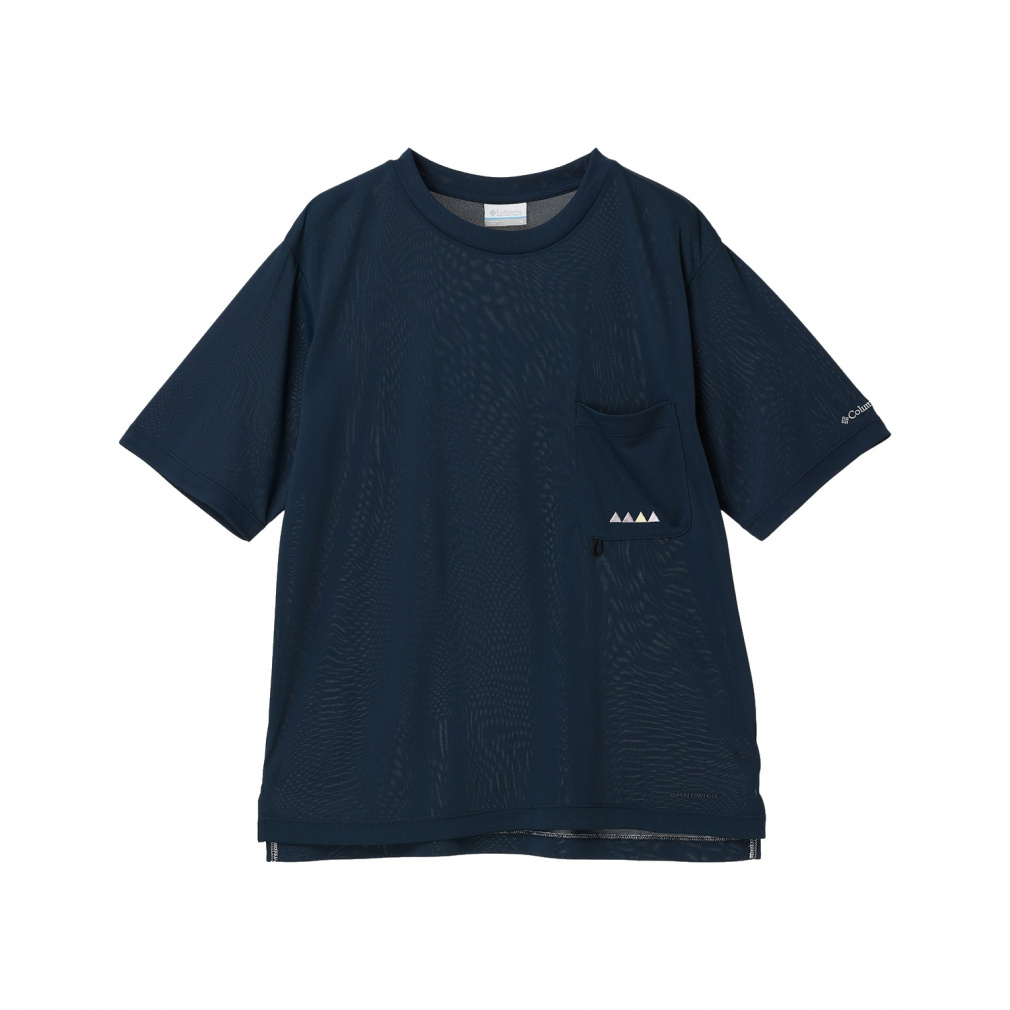 ウィメンズエンジョイマウンテンライフショートスリーブTシャツ(ネイビー-S)