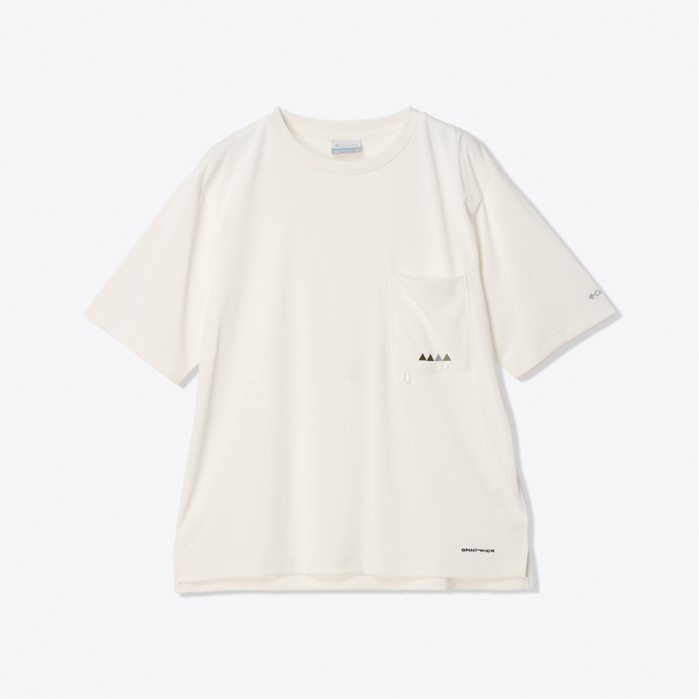 ウィメンズエンジョイマウンテンライフショートスリーブTシャツ(ホワイト-S)