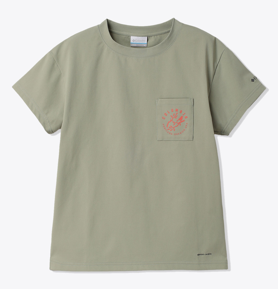 ウィメンズヤハラフォレストポケットショートスリーブTシャツ(セピア-S)