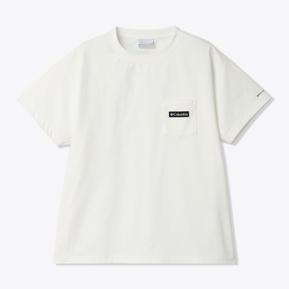 ウィメンズツイードキャナルポケットショートスリーブTシャツ(アイボリー-S)