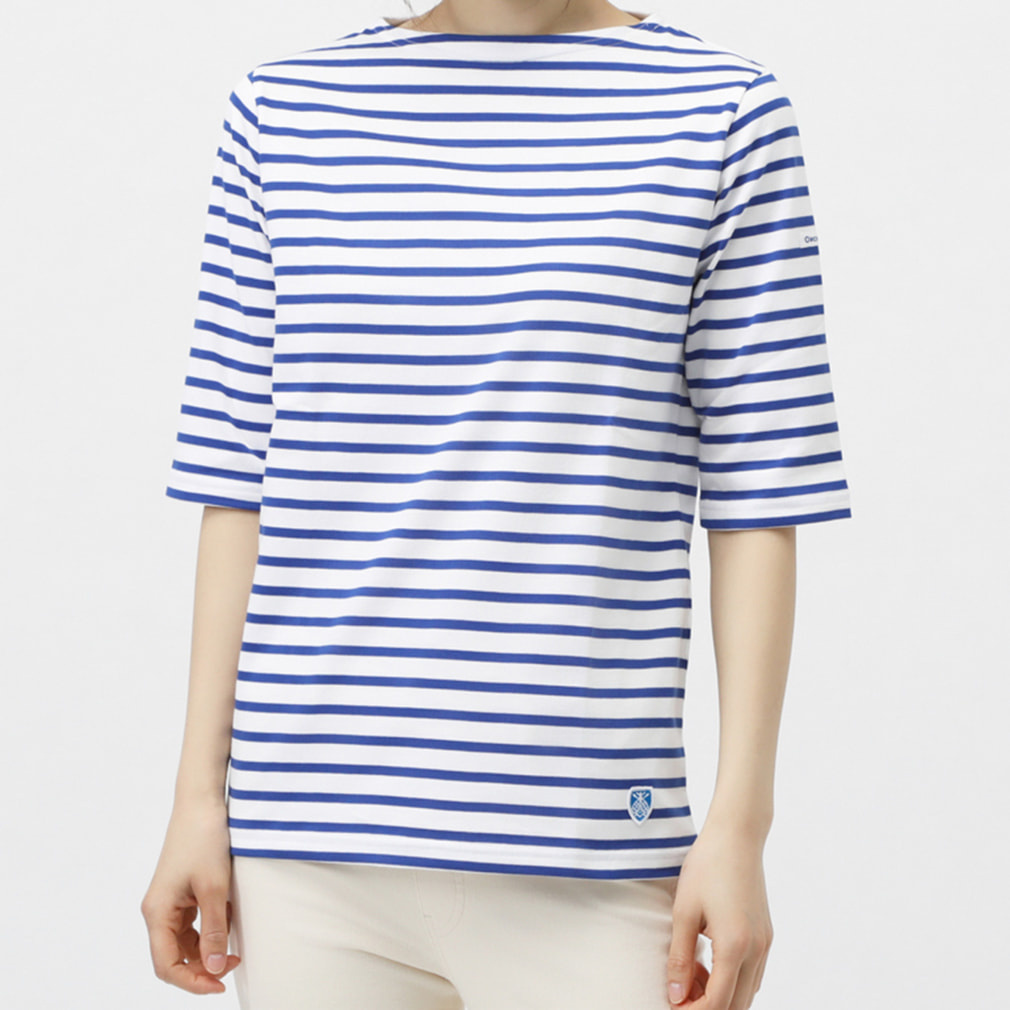 オーシバル レディース アウトドア 半袖Tシャツ ボートネックハーフ