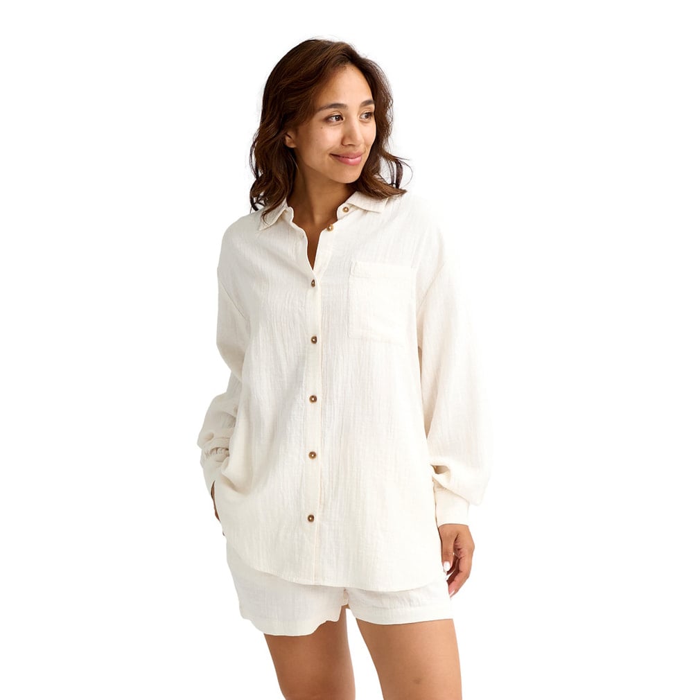 WANDERER SOLID LS WVN TOP(ホワイト-S)