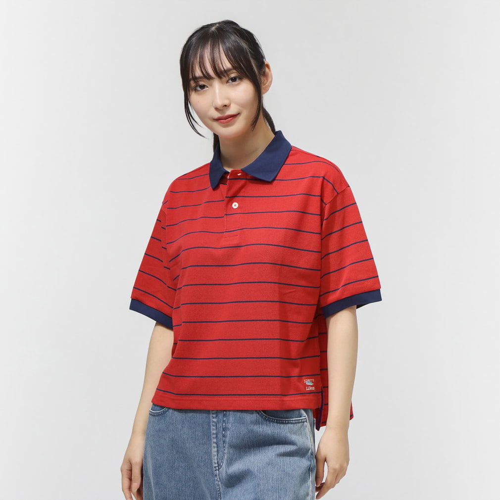 Troy Short-Sleeve Polo(レッド×プラムレッド-M)