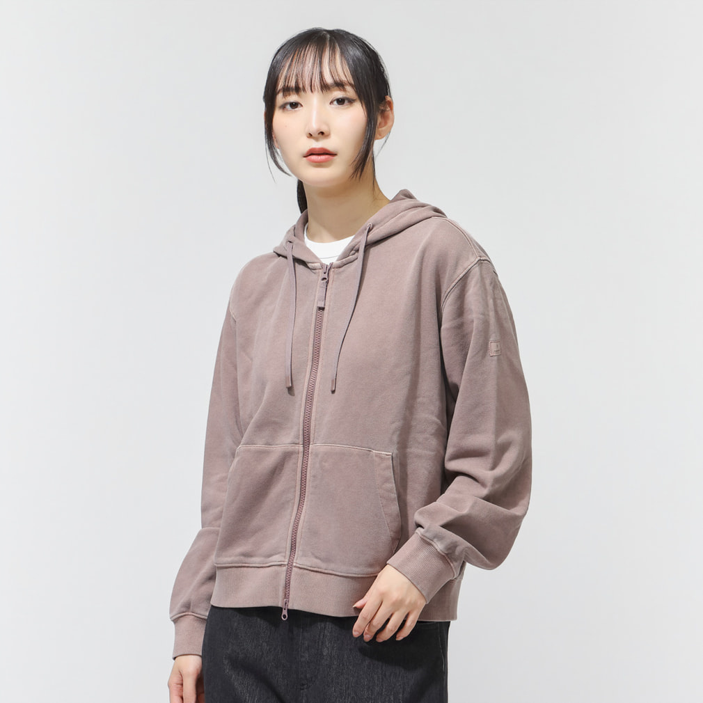 Pigment Womens Zip Up Hoodie(ピンク-S)