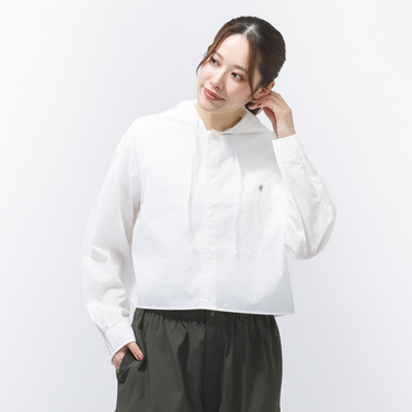 ナイロンフードシャツ