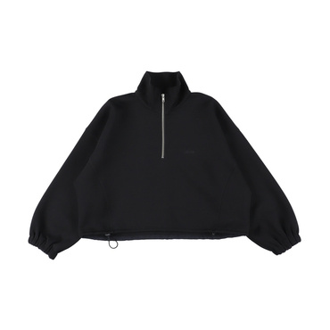DOUBLE KNIT HALF ZIP PULLOVER W