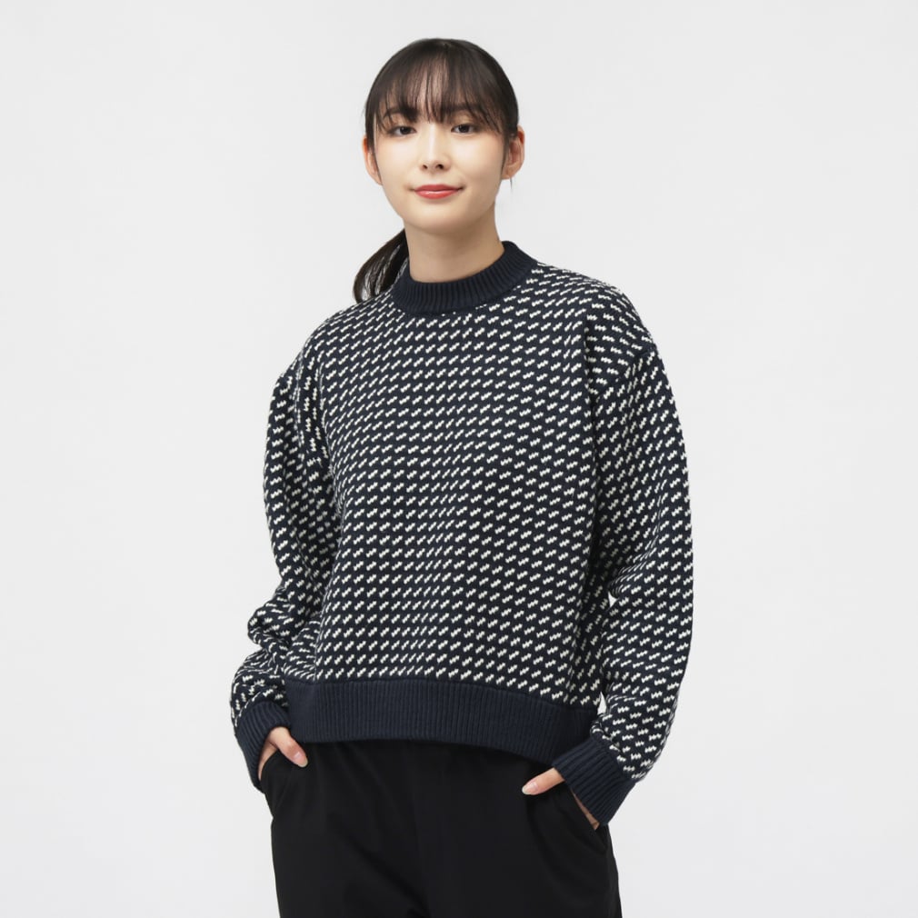 Wayne Sweater Birds-Eye(ネイビー-M)