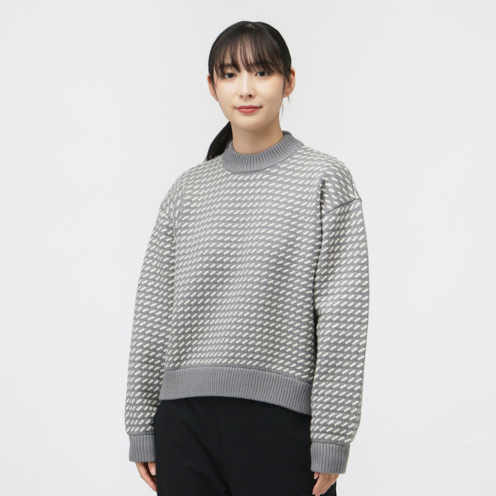 Wayne Sweater Birds-Eye(ライトグレー-M)
