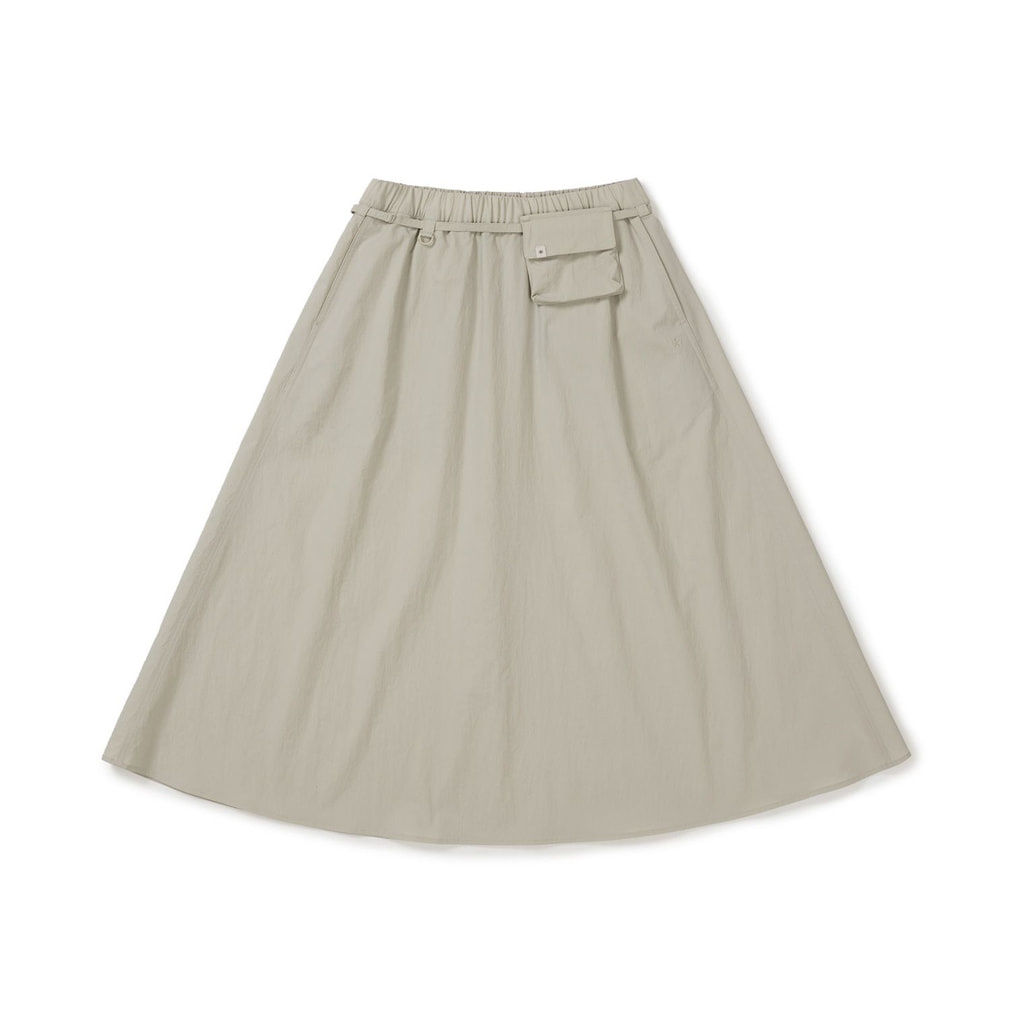 Root Flared Long Skirt(ベージュ-S)
