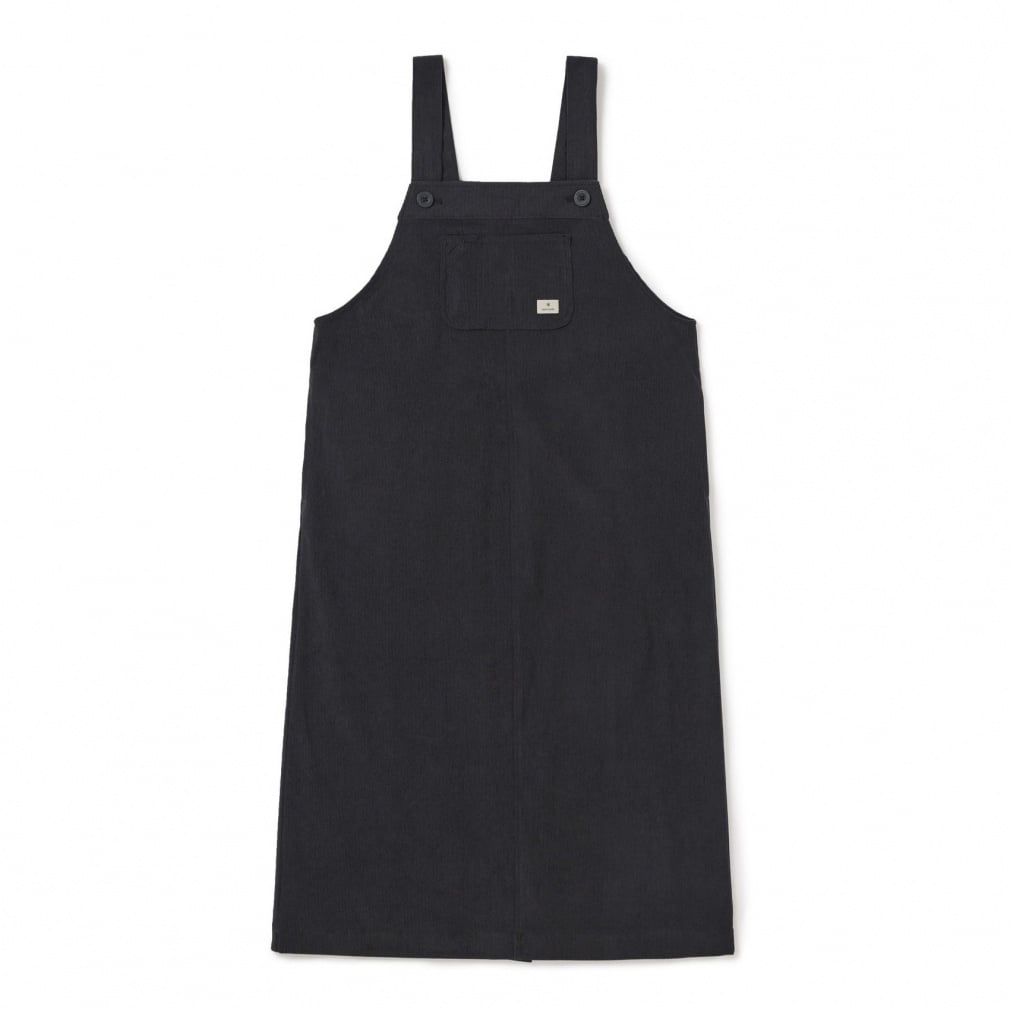 Corduroy Womens Overall Dress(ダークグレー-S)