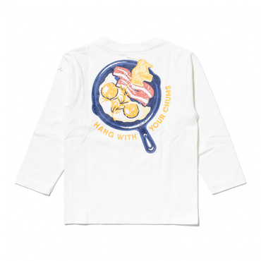 Alpen限定 Kids CHUMS Skillet L/S T ALPEN SMU(ホワイト-S　ジュニア)